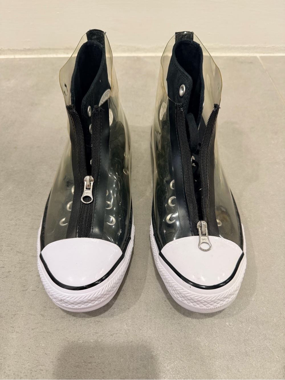 Converse Clear Black White High-Top Sneakers
